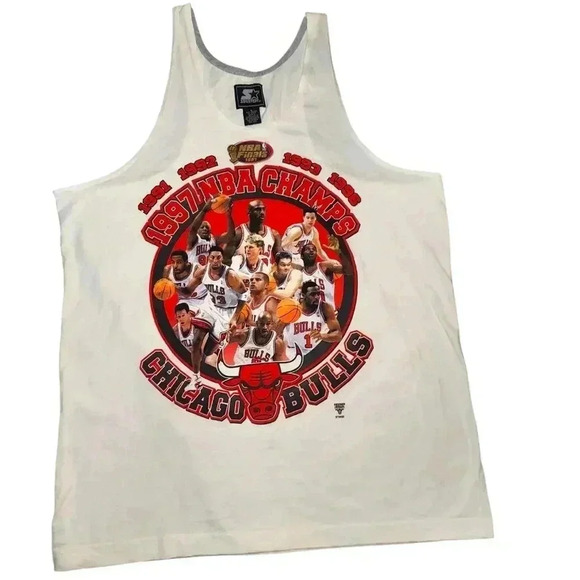90's NBA Starter Chicago Bulls Tank Top - Picture 1 of 4